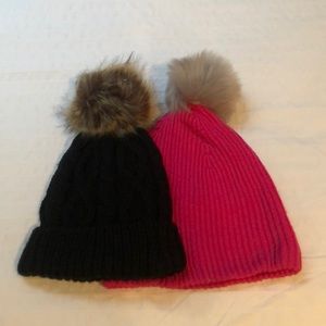 2 Pom Pom Winter Hats 2 for 7$